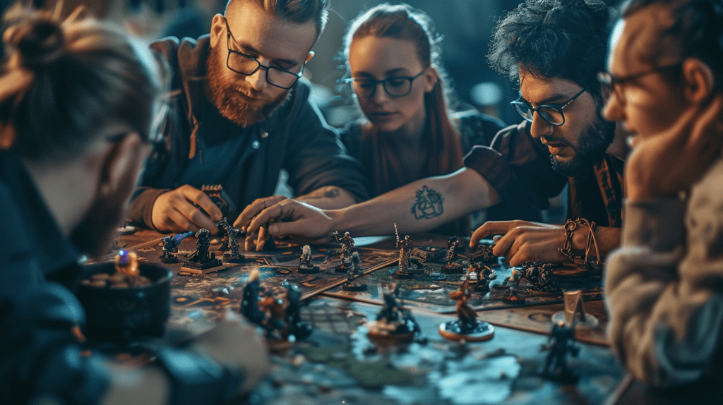 jugando a juego de mesa de rol