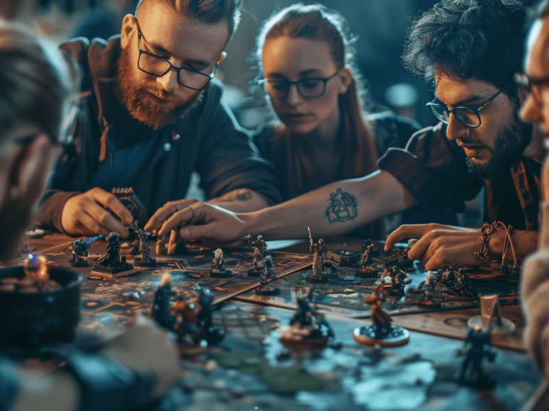 jugando a juego de mesa de rol